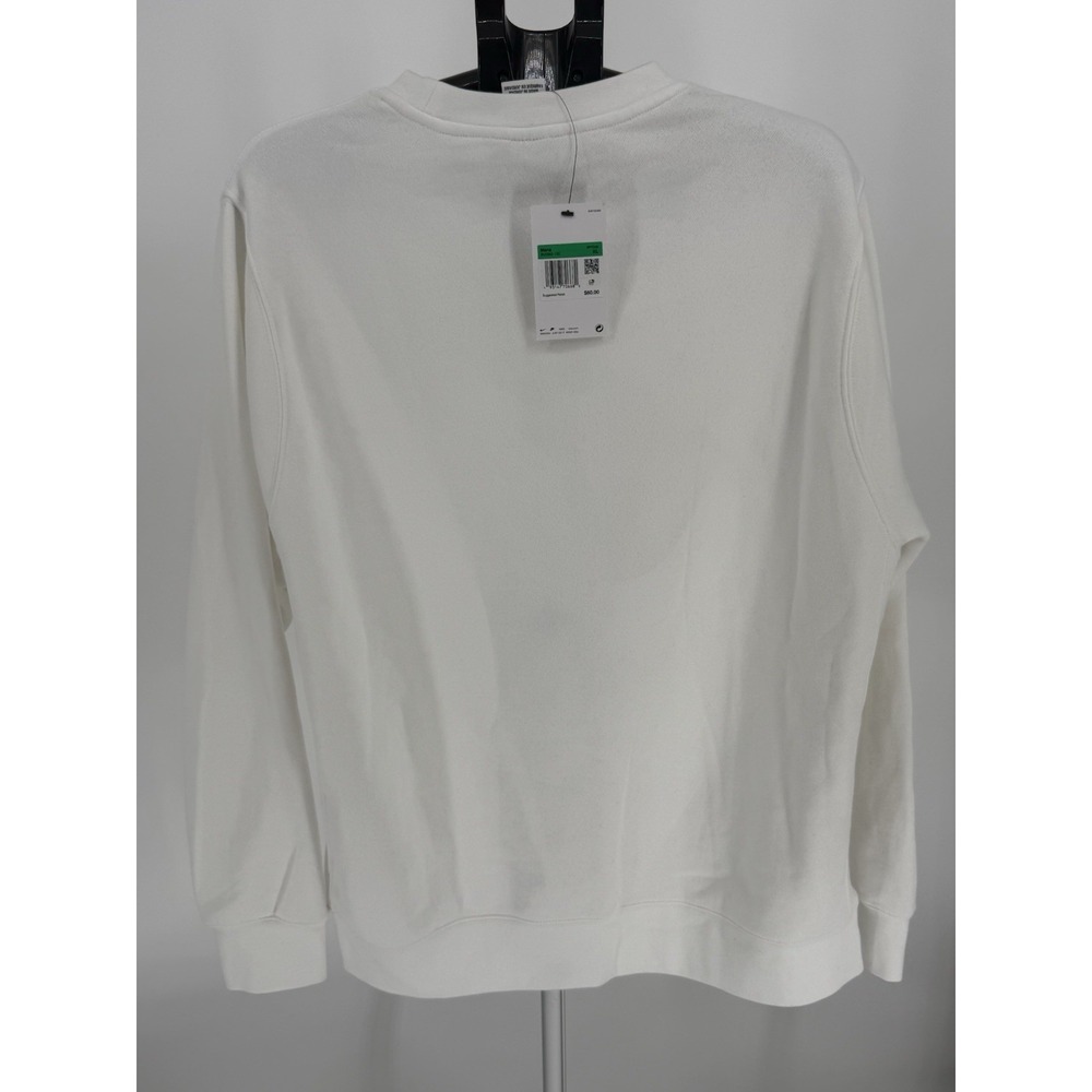Nike Crewneck Sweatshirt Classic Logo Pullover Casual White Men XL BV2662-100‎ - Picture 3 of 3
